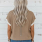 HORSE-SHOE BROWN SWEATER SS TOP