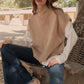 MOCK NECK TAUPE TOP
