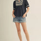 NOTCHED NECKLINE BLACK TOP