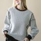 WAFFLE KNIT CHOCOLATE SWEATER