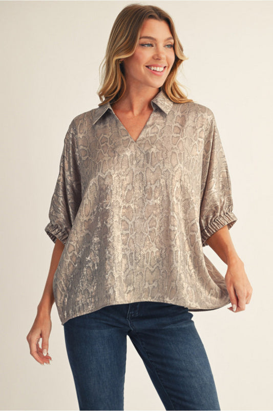 PEARL LEOPARD TOP