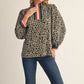CHEETAH STRIPE 1/4 ZIP