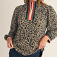 CHEETAH STRIPE 1/4 ZIP