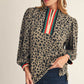 CHEETAH STRIPE 1/4 ZIP