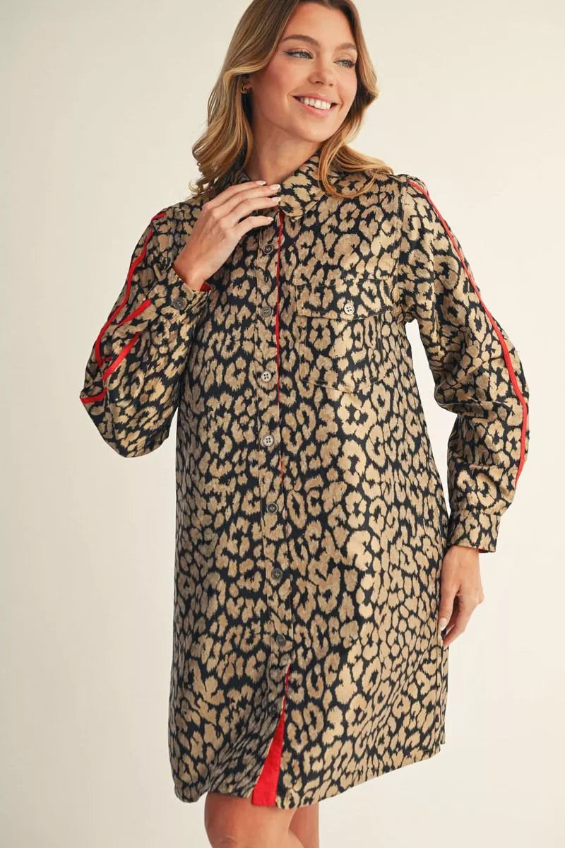 LEOPARD W/RED DRESS
