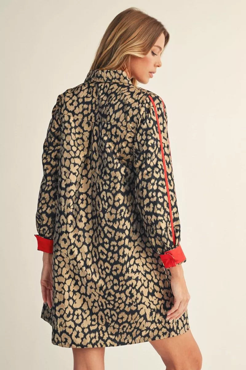LEOPARD W/RED DRESS