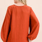 BUBBLE SLEEVE RUST TOP