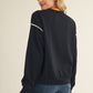 DROP SHOULDER BLK SWEATSHIRT