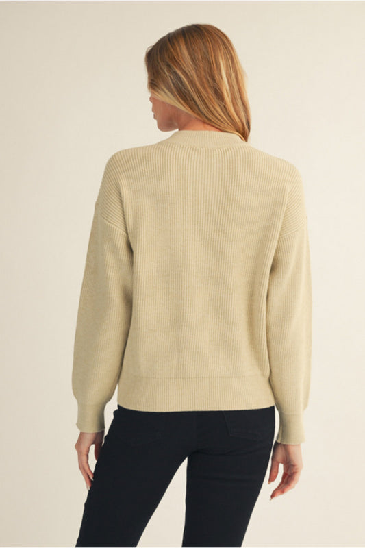 COMFY BUTTON SWEATER