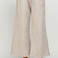 Textured Cropped Wide Oatmeal Pants