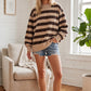 MOCK NECK BROWN SWEATER