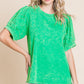 Green Eyelet Puff Sleeve Top