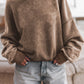 CREW NECK BROWN SWEATER