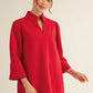 NECKLINE RED TOP