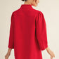 NECKLINE RED TOP