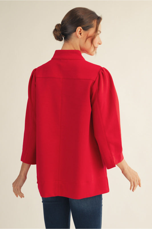 NECKLINE RED TOP