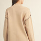 STITCHED OATMEAL SWEATER