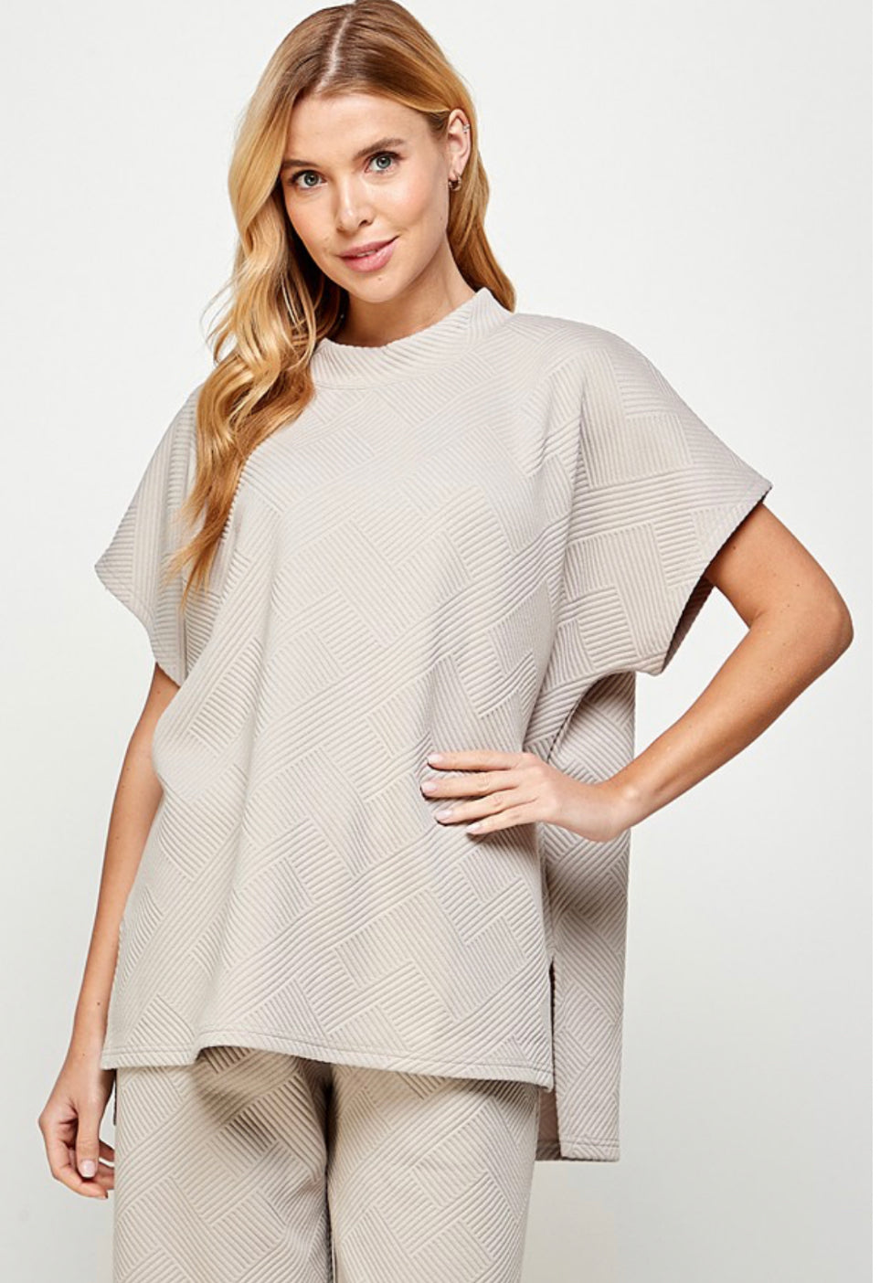 Textured Lounge Drop Oatmeal SS