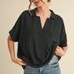 BOXED COLLAR SS BLACK TOP