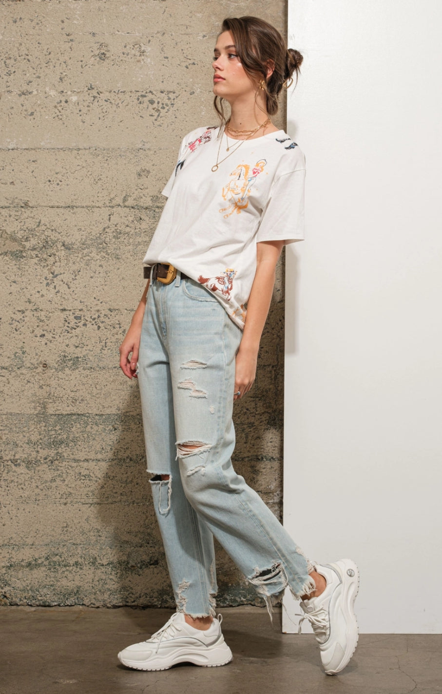 Cowgirl Emb SS Tee