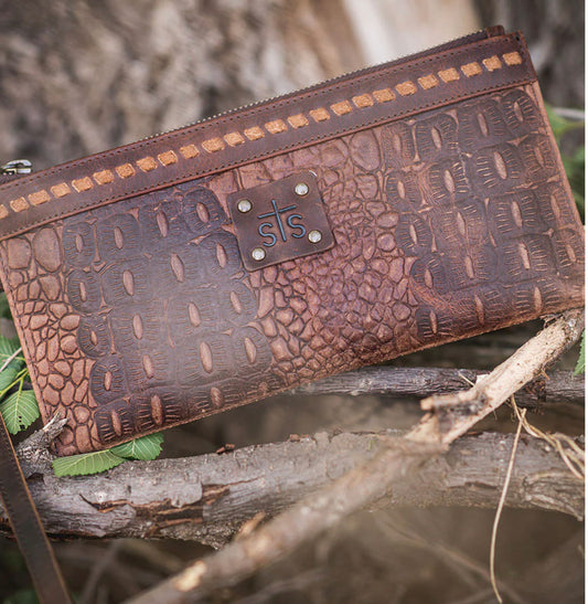 STS Catalina Croc Clutch