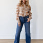 GINGHAM MIXED TAN LS