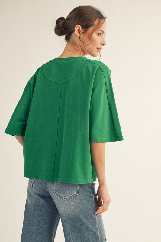 CASUAL KELLY GREEN TOP
