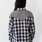 GINGHAM MIXED BLACK LS