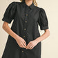 CHIC SOLID BLACK DRESS