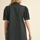 CHIC SOLID BLACK DRESS