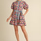 BOW BELT FLORAL DRESS