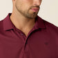 MNS TEK SS MAROON POLO