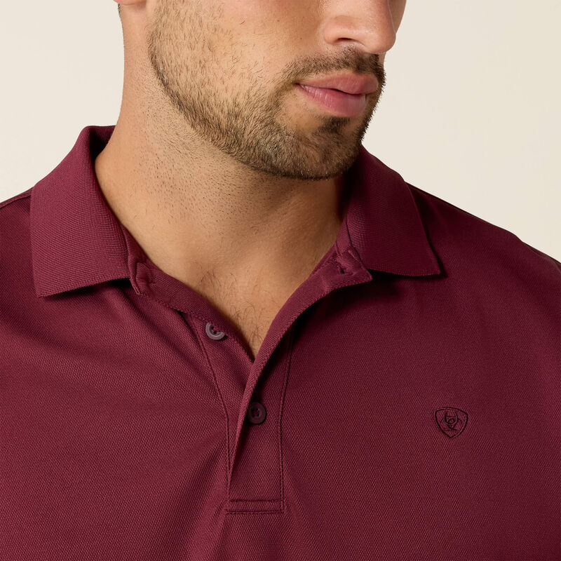 MNS TEK SS MAROON POLO