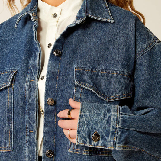 ARIAT WMS DENIM SHIRT JACKET