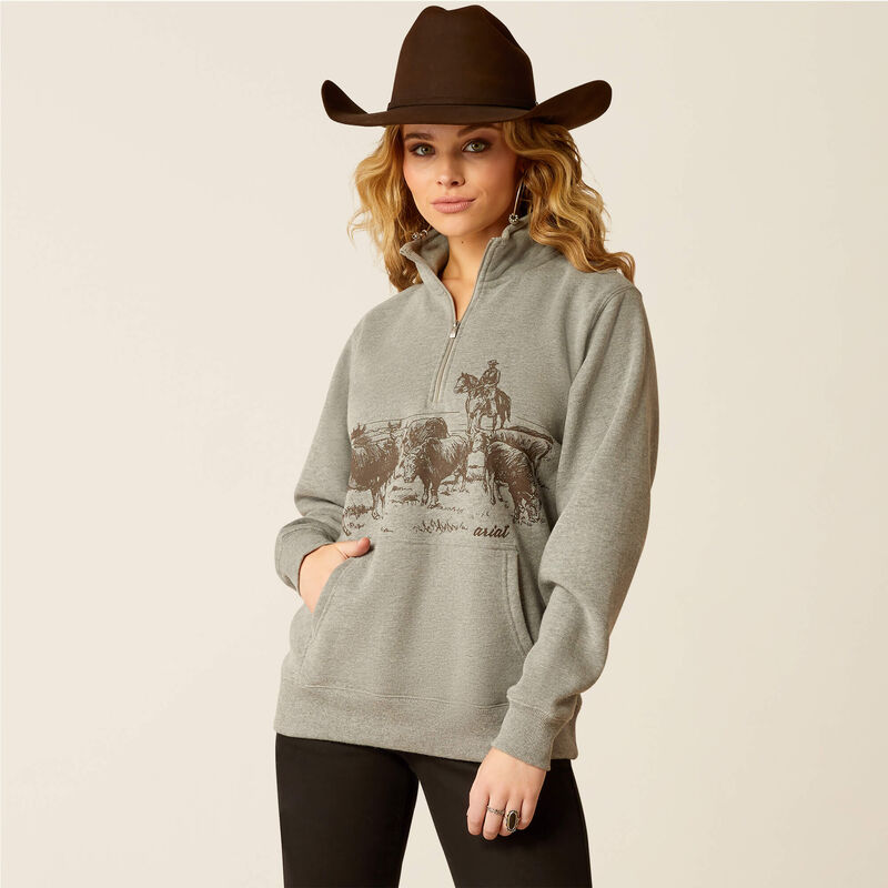 ARIAT WM 1/2 ZIP SWEATER