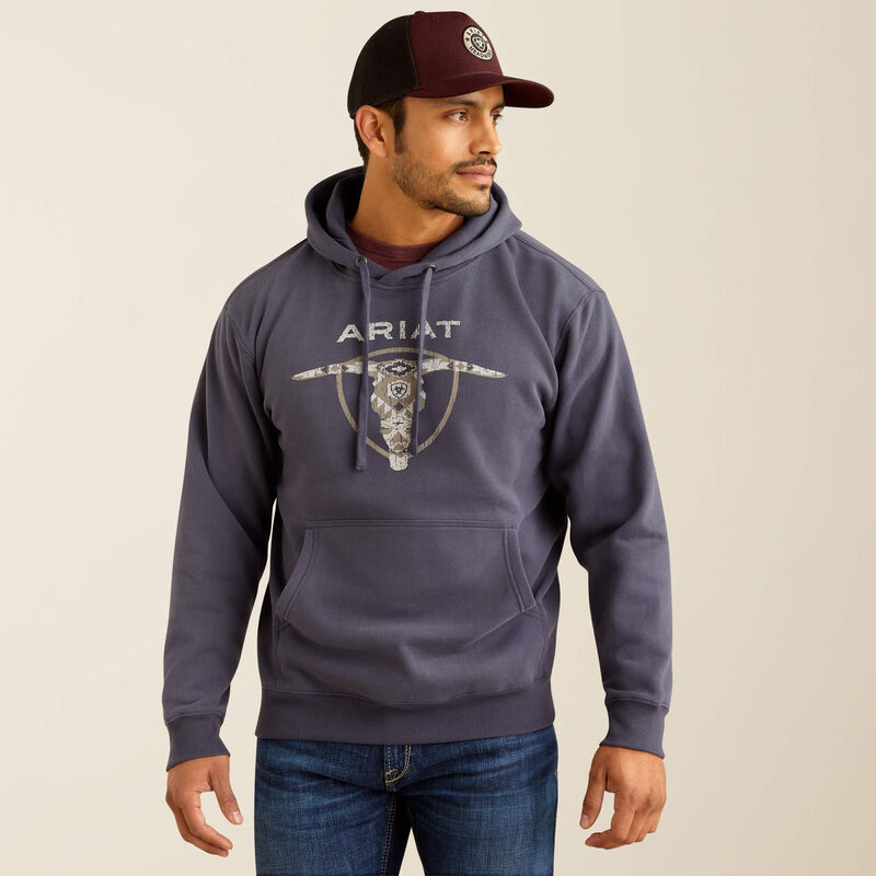 ARIAT MN SOUTHWESTERN LONGHORN HOODIE