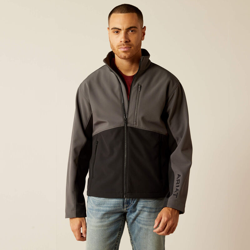 ARIAT MN LOGAN SOFTSHELL GREY JACKET