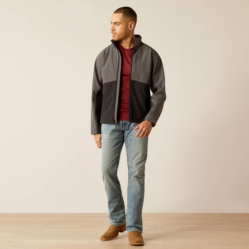 ARIAT MN LOGAN SOFTSHELL GREY JACKET