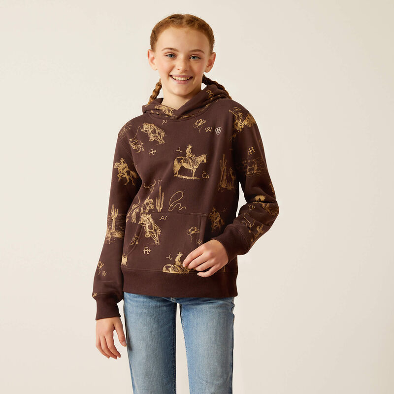 ARIAT GIRL RANCHIN HOODIE