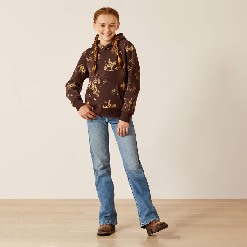 ARIAT GIRL RANCHIN HOODIE