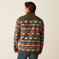 ARIAT MN BASIS 1/4 TURQUOISE SERAPE SWEATER