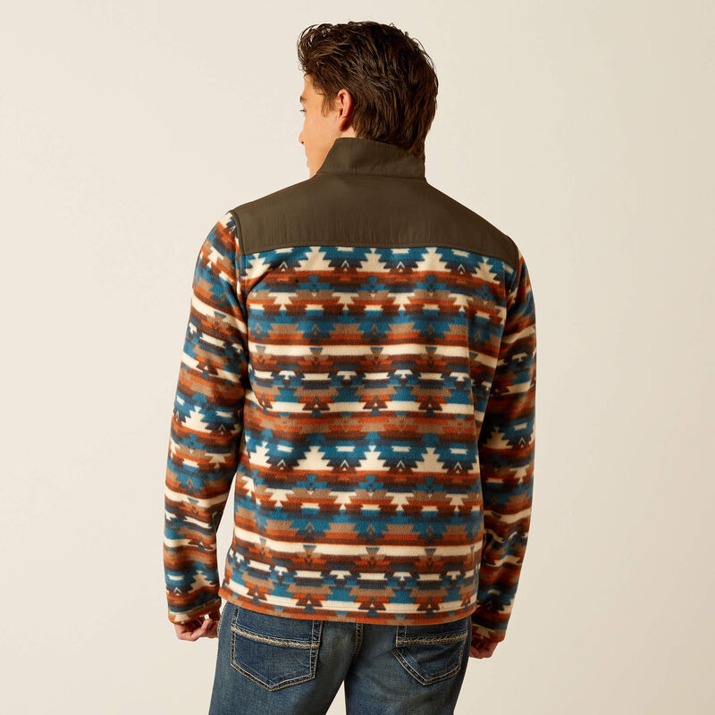 ARIAT MN BASIS 1/4 TURQUOISE SERAPE SWEATER