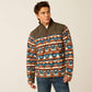 ARIAT MN BASIS 1/4 TURQUOISE SERAPE SWEATER