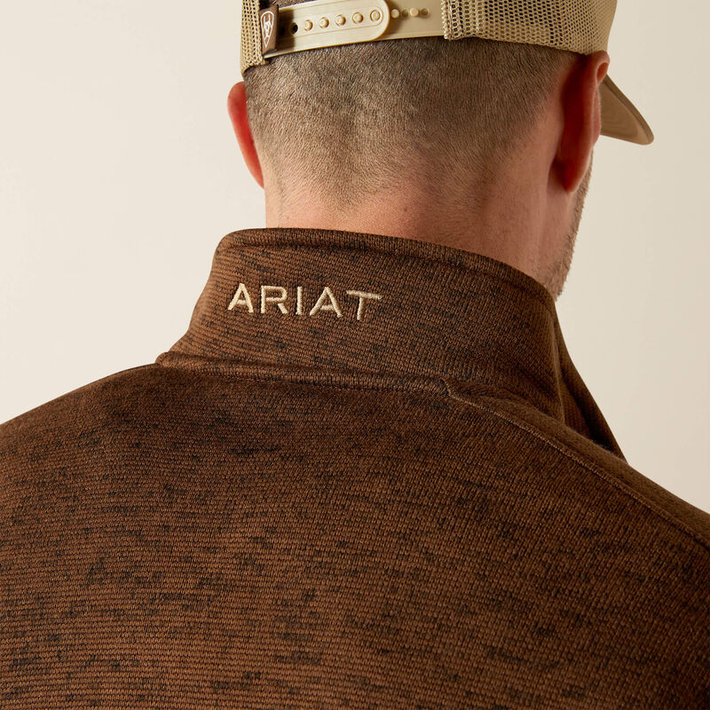 ARIAT MENN CALDWELL 1/4 ZIP CARAFE SWEATER
