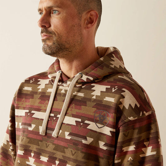 ARIAT MN SOUTHWEST OATMEAL HOODIE
