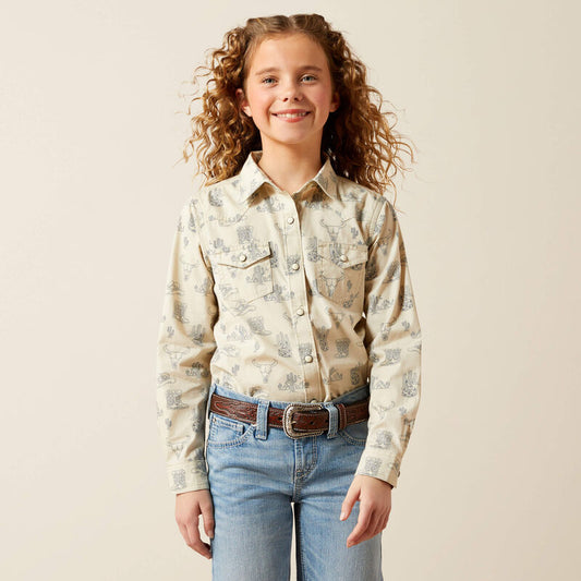 ARIAT GIRLS MILA SNAP LS