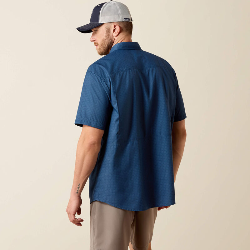 MN PRINTED VENT-TEK DARK DENIM NAVY OUTBOUND SS