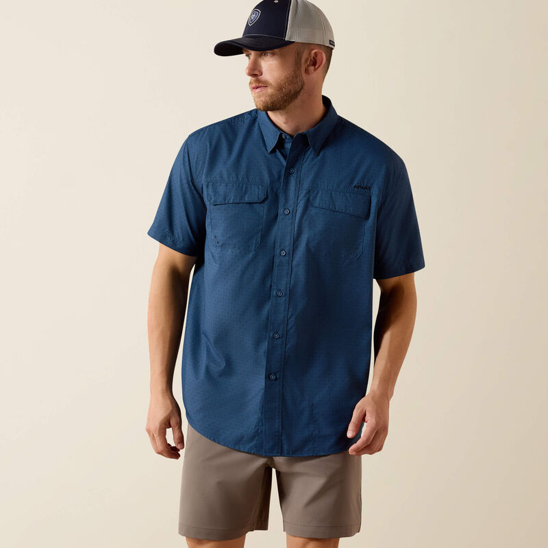 MN PRINTED VENT-TEK DARK DENIM NAVY OUTBOUND SS