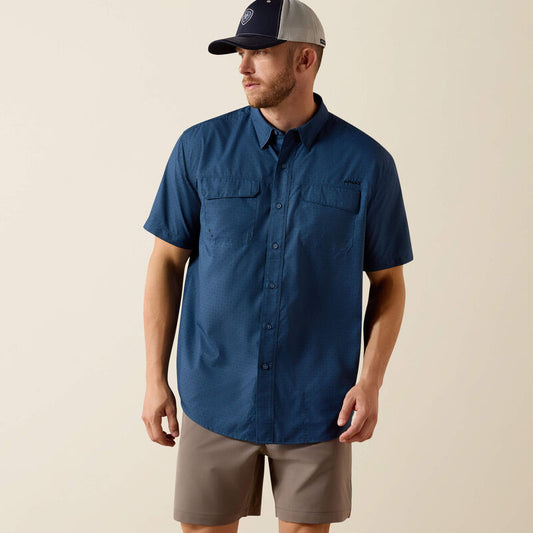 MN PRINTED VENT-TEK DARK DENIM NAVY OUTBOUND SS
