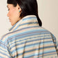 WOMENS WHISPER SUNSET SERAPE STRIPE PULLOVER
